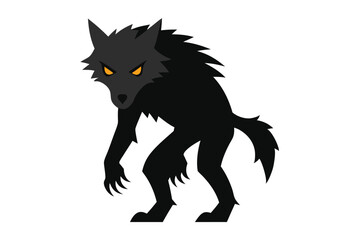 halloween wolf vector illustration