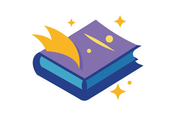 open book with a magic wand