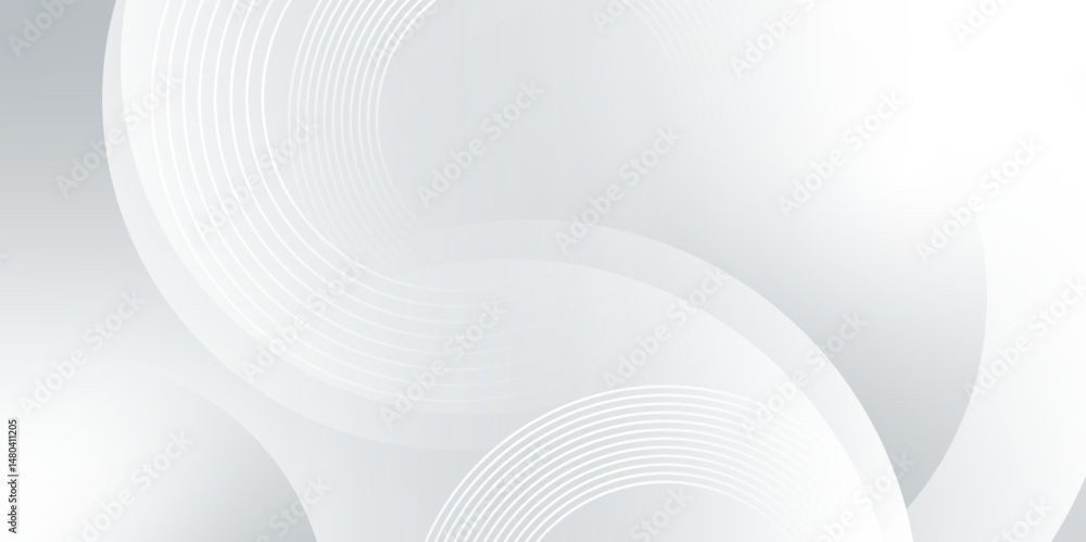 Poster white geometric abstract background overlap layer on bright space with lines effect decoration. vect