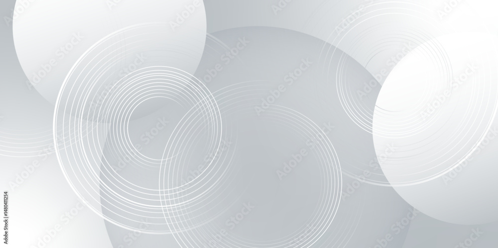 Poster white geometric abstract background overlap layer on bright space with lines effect decoration. vect