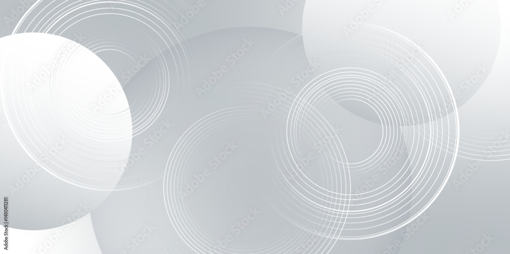 Poster white geometric abstract background overlap layer on bright space with lines effect decoration. vect