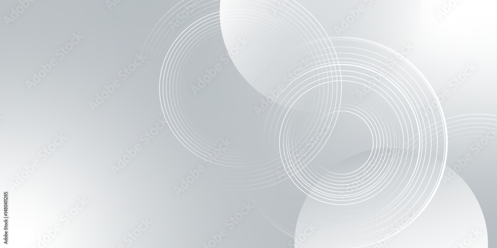 Poster white geometric abstract background overlap layer on bright space with lines effect decoration. vect