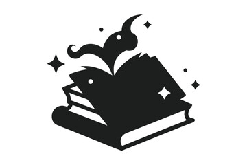 illustration of a book with a candle