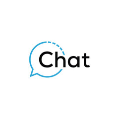 chat logo design, sound bubble graphic vector icon template