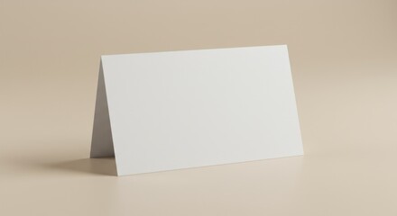 Blank white card for custom message with minimalist background for invitations or announcements
