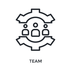 Team Icon Outline Style. Vector Illustration For Graphic Design