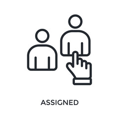 Assigned Icon Outline Style. Vector Illustration For Graphic Design