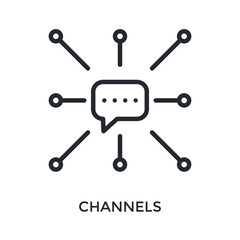 Channels Icon Outline Style. Vector Illustration For Graphic Design
