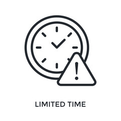 Limited Time Icon Outline Style. Vector Illustration For Graphic Design