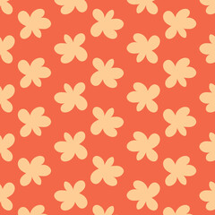 Fototapeta premium pattern yellow flower with orange background