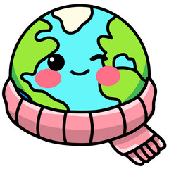 Earth with shawl 