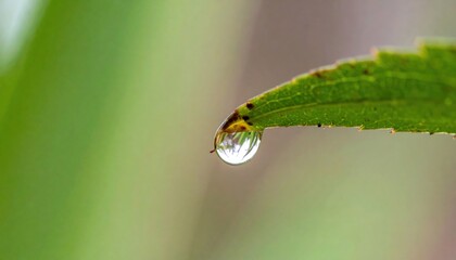Water droplet on leaf forest nature photography macro view natural beauty