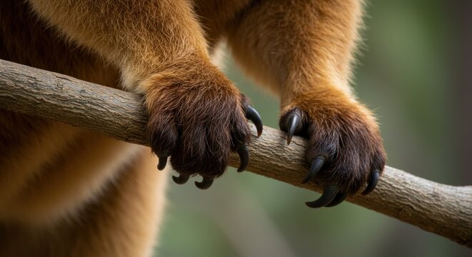 Angwantibo's Feet on Branch Photo