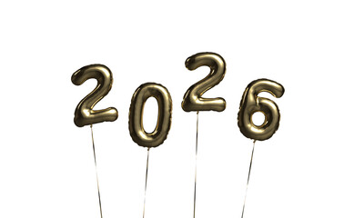 2026 balloon text number change 2025 year december january new year celebration holiday event calendar winter season party event 2026 golden balloon text number happy new year 2025 santa claus text