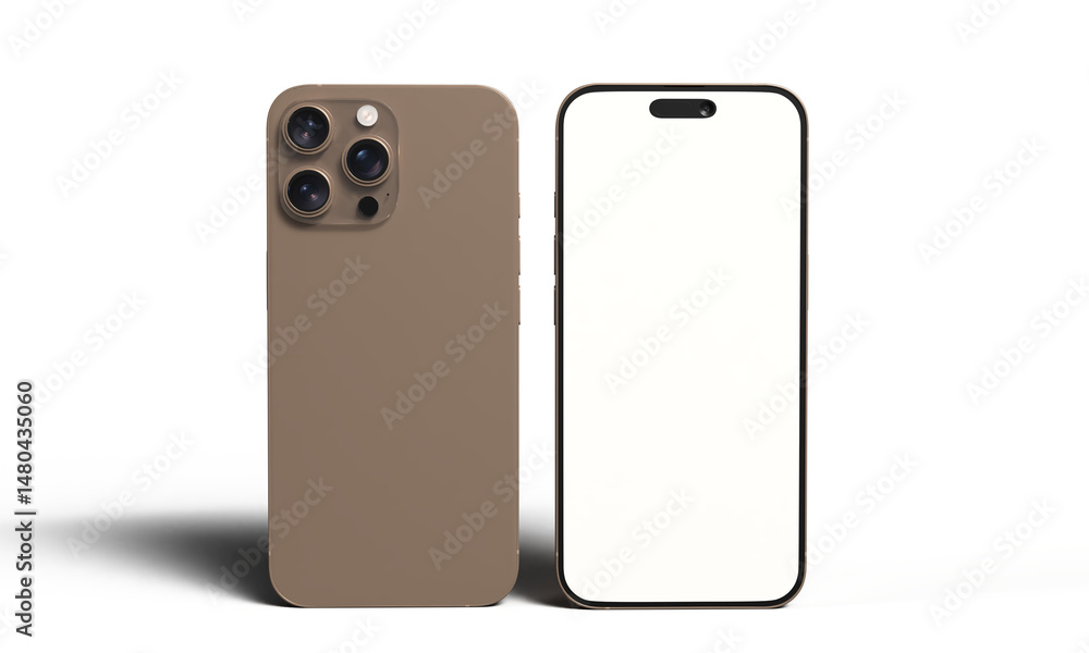 Poster smartphone mobile phone tablet 16 pro max series frame device mockup white isolate color front back 