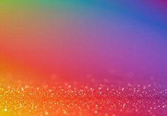  Vibrant Rainbow Gradient Background with Glitter and Bokeh Effect for Celebration and Creative Design