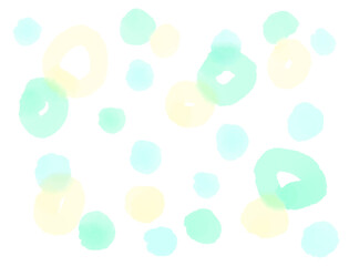 Colorful polka dot background watercolor drawing