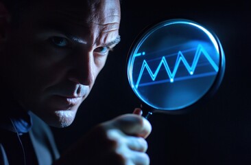 Analyzing Market Trends with Magnifying Glass