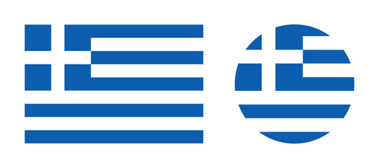  Flag of Greek. Greece flag vector round © Cezar_911