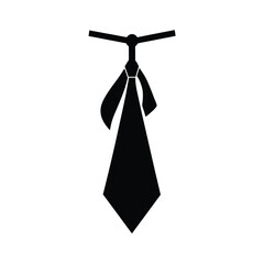 Crumpled Necktie Hanging Loose Silhouette