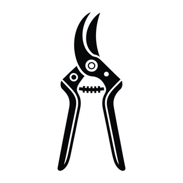 black pruning shears isolated clip art preview