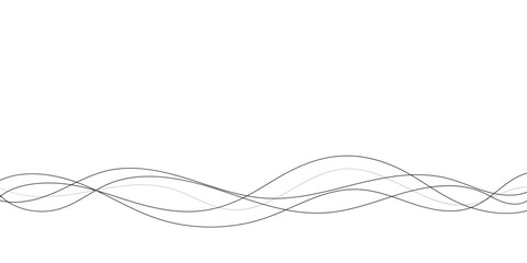 A sophisticated abstract background featuring layered, wavy lines in black and shades of gray on a white backdrop.	