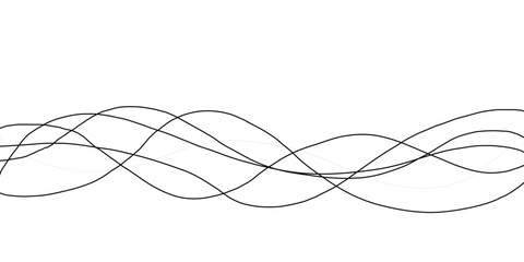 A sophisticated abstract background featuring layered, wavy lines in black and shades of gray on a white backdrop.	