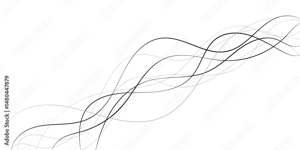 Fototapete abstract black and white wave lines background design this elegant abstract background features a dy
