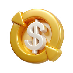 Obraz premium This 3d golden dollar symbol represents wealth and finance in business