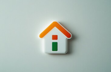 Stylish 3D Home Icon Design