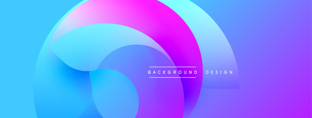 Abstract fluid shapes blend vibrant blues, purples, pinks. Modern design creates dynamic visual experience. Smooth gradients dominate composition.