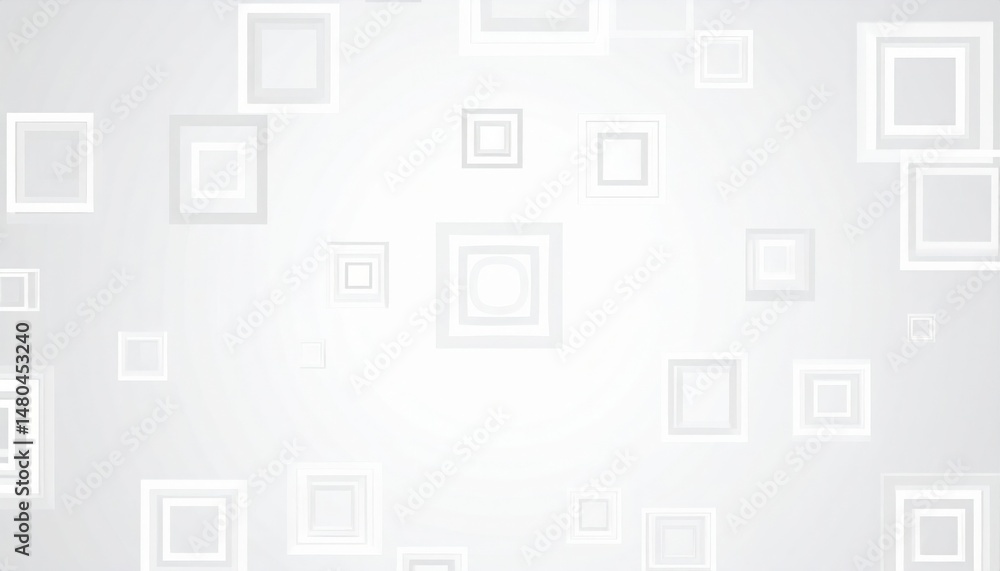 Poster dynamic white square patterns in modern design abstract art minimalist style digital environment art
