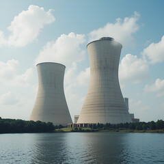 Fototapeta premium Nuclear Power Plant Cooling Towers 2