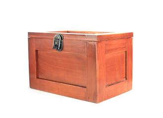 wood coffer in studio