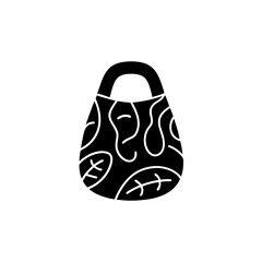 creative details Outline silhouette ECO bag icon vector illustration 