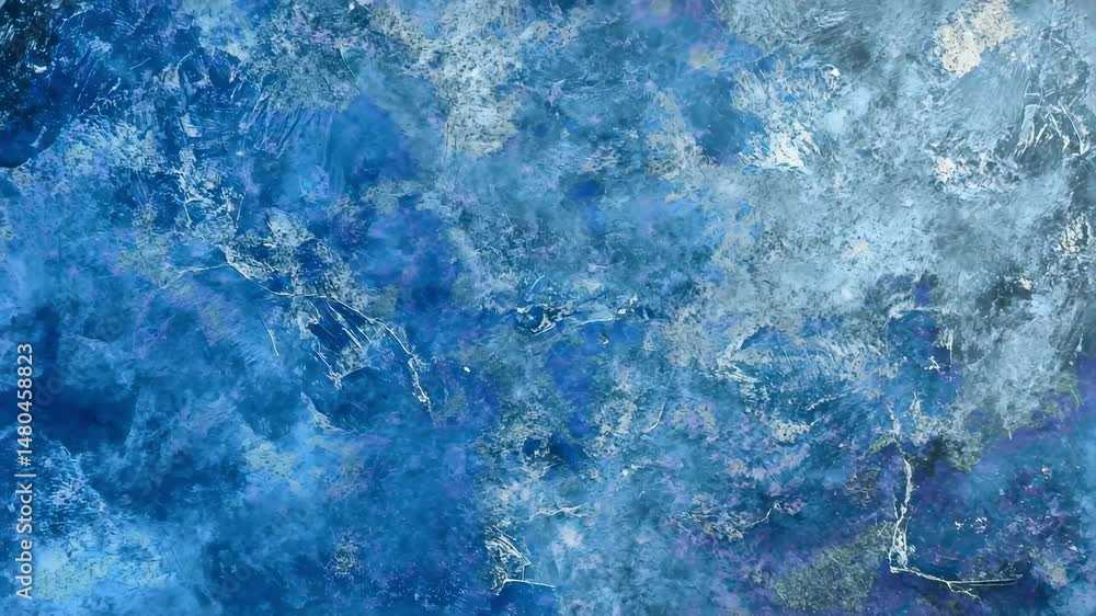 Poster abstract blue and white marble texture background with intricate veining and swirling patterns