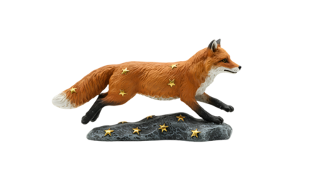 Aurora Fox Running through Stars