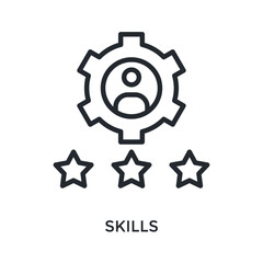 Skills Icon Outline Style. Vector Illustration For Graphic Design