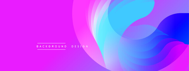 Vibrant abstract background. Flowing shapes blend pink, blue, purple hues. Modern design element for digital projects.