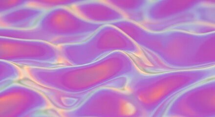 Obraz premium Abstract Holographic Background Pink, Purple, and Iridescent Fluid Texture