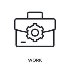 Work Icon Outline Style. Vector Illustration For Graphic Design