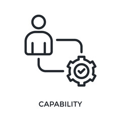 Capability Icon Outline Style. Vector Illustration For Graphic Design