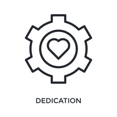 Dedication Icon Outline Style. Vector Illustration For Graphic Design