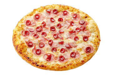pizza on a white background. food for the menu and delivery site
