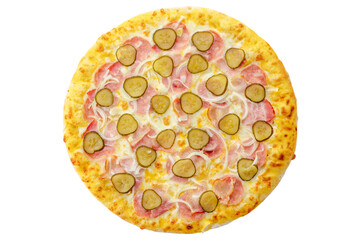 pizza on a white background. food for the menu and delivery site