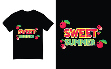 Sweer Summer t shirt design black colour 