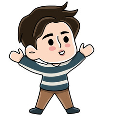 Smile and happy character 