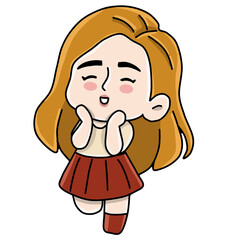 Smile and happy character 