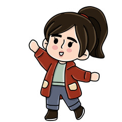 Smile and happy character 