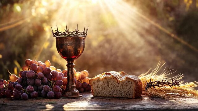 The Crowned Chalice: A Still Life Symbolizing Sacrifice, Communion and Grace
